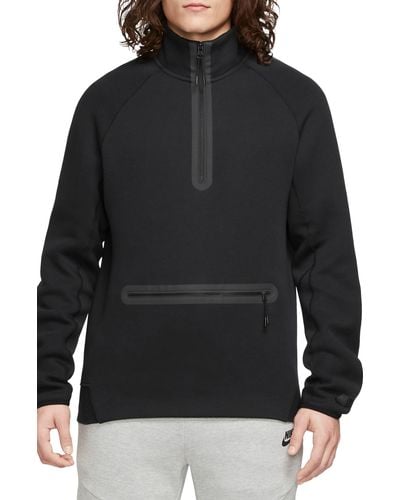 Nike Tech Fleece Half Zip Pullover - Black