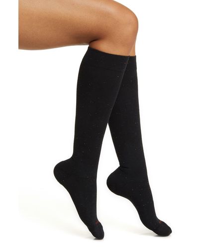 COMRAD Recycled Cotton Blend Knee High Compression Socks - Black