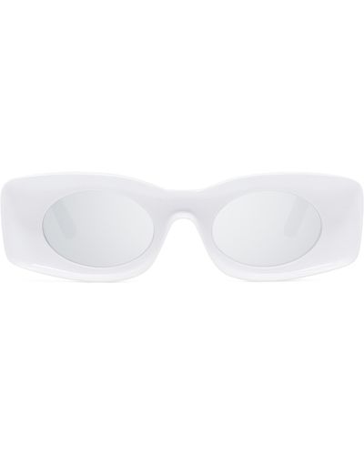 Loewe Paula's Ibiza Original 49mm Small Rectangular Sunglasses - White