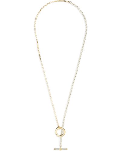 Bottega Veneta Key Chain Link toggle Necklace - White