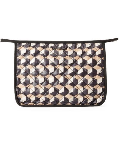 MZ Wallace Metro Quilted Nylon Clutch - Gray
