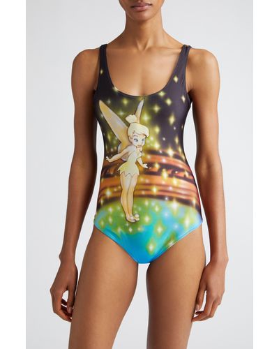 Stockholm Surfboard Club X Disney Airbrush Graphic One-piece Swimsuit At Nordstrom - Blue