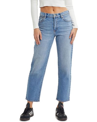 A.Brand '95 Felicia Mid Rise Straight Leg Ankle Jeans - Blue