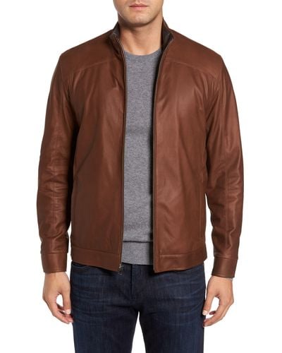 Remy Leather Leather Jacket - Brown