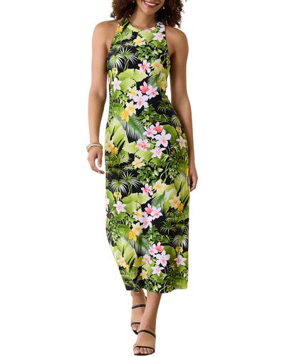 Tommy Bahama Jasmina Floral Midi Dress - Green