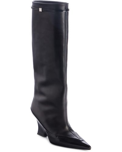 Givenchy Raven Pointed Toe Knee High Boot - Black