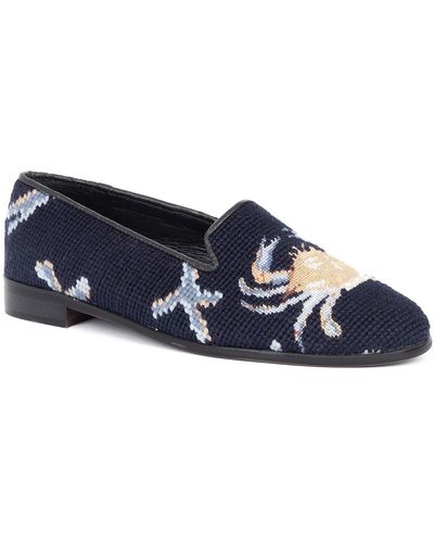 ByPaige By Paige Needlepoint Crab Flat - Blue