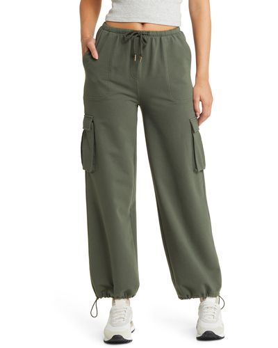 Open Edit baggy Stretch Jersey Cargo Pants - Green