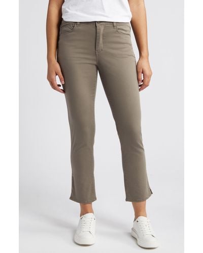 Wit & Wisdom 'ab'solution High Waist Slim Straight Ankle Pants - Gray