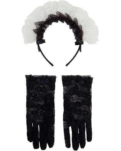 Hunkemöller Ellen The Maid Headband & Gloves Set - Black