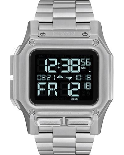 Nixon Regulus Digital Bracelet Watch - Gray