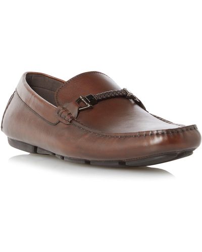 Dune Beacons Braided Bit Driving Loafer - Brown