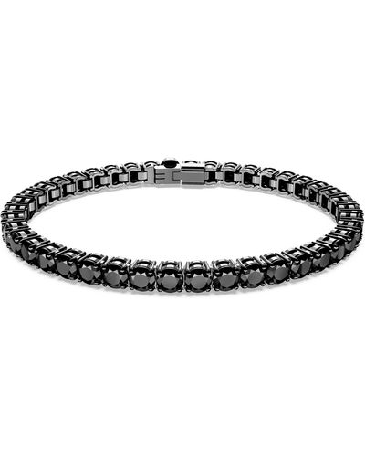 Swarovski Matrix Tennis Bracelet - Black