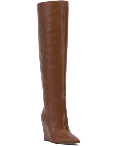 Vince Camuto Tiasie Over The Knee Wedge Boot - Brown
