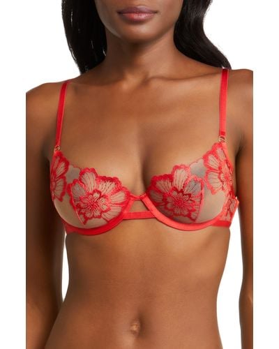 Bluebella Catalina Floral-embroidered Mesh Bra