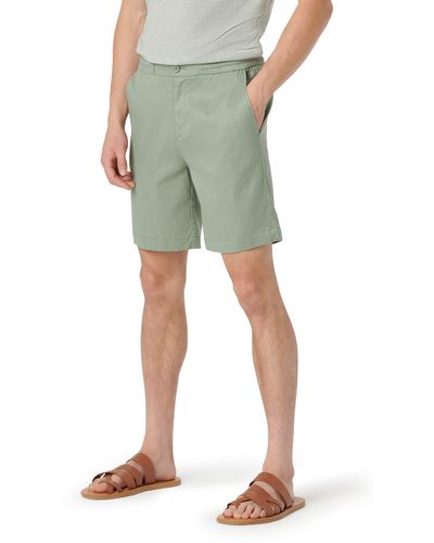 Bugatchi Linen Blend Drawstring Chino Shorts - Green