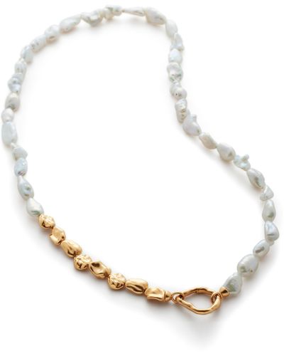 Monica Vinader Keshi Pearl Necklace - White