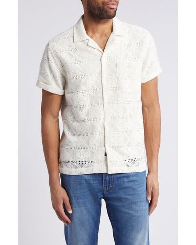 Rails Willemse Short Sleeve Lace Button-up Shirt - White