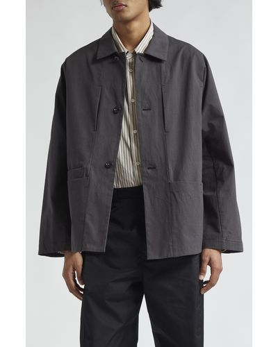 Lemaire Boxy Cotton Workwear Jacket - Black