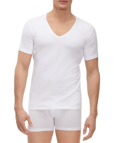 FALKE Outlast Deep V-neck T-shirt - White