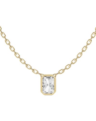 Jennifer Fisher 18k Gold Radiant Lab Created Diamond Pendant Necklace - Metallic