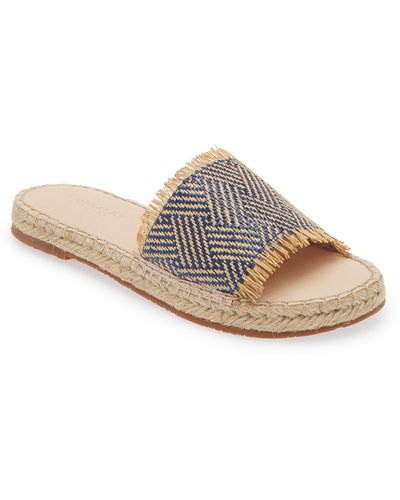 Chocolat Blu Evana Raffia Slide Sandal - Multicolor