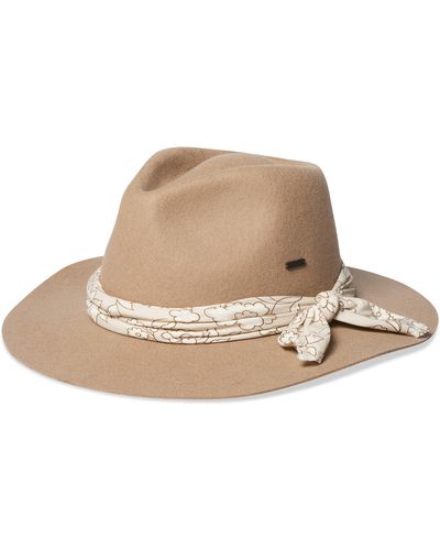 Brixton Madison Wool Felt Convertible Brim Rancher Hat - Natural