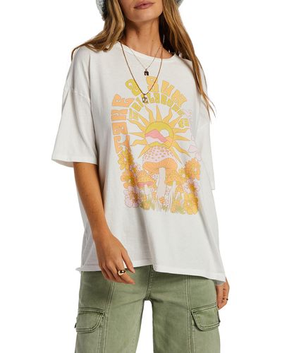 Billabong Take A Sun Trip Oversize Graphic T-shirt - Yellow