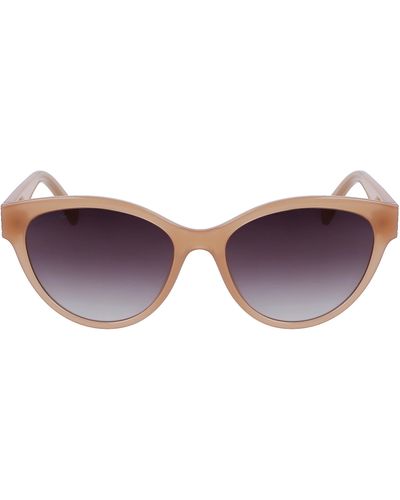 Lacoste 55mm Gradient Cat Eye Sunglasses - Natural