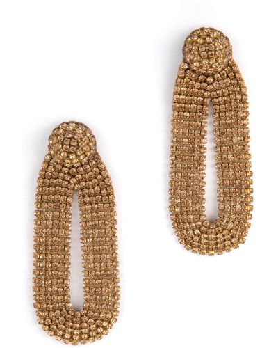 Deepa Gurnani Shyna Crystal Drop Earrings - Natural