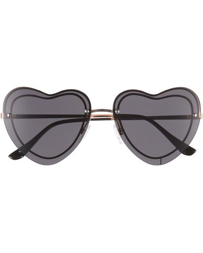 BP. 63mm Oversize Double Heart Sunglasses - Multicolor