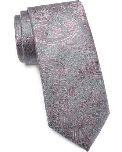 Nordstrom Vento Paisley Silk Tie - Gray