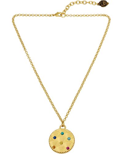 Kurt Geiger Southbank Coin Pendant Necklace - Metallic