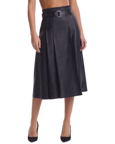 commando Faux Patent Leather Midi Skirt - SK03 (X-Small, Cocoa) at   Women's Clothing store