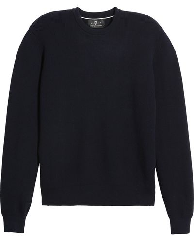 7 For All Mankind Luxe Performance Plus Crewneck Sweater - Blue