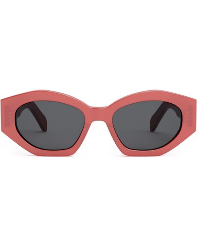 Celine Triomphe 55mm Cat Eye Sunglasses - Red