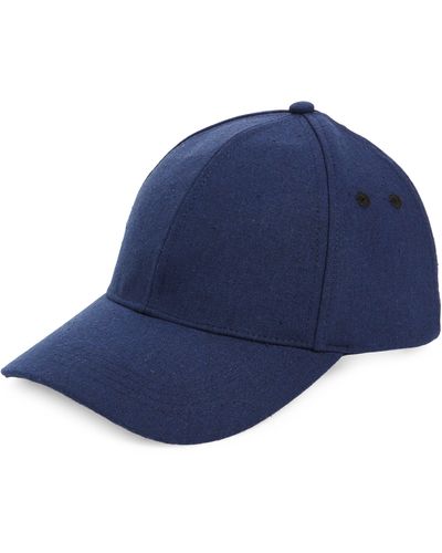 Ted Baker Marvinn Cotton & Linen Baseball Cap - Blue