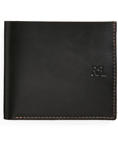 Ralph Lauren Rrl Leather Bifold Wallet - Black