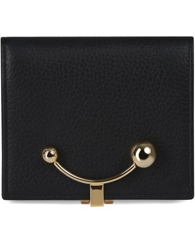 Strathberry Crescent Leather Bifold Wallet - Black