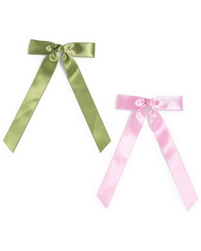 BP. Assorted 2-pack Satin Hair Bows - Multicolor