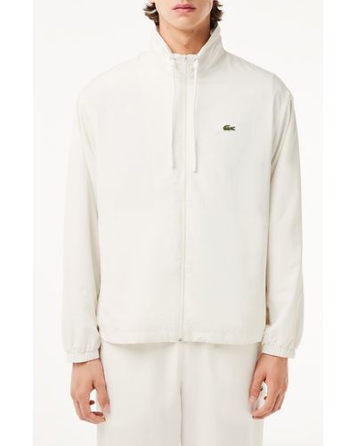 Lacoste Water Repellent Hooded Jacket - White