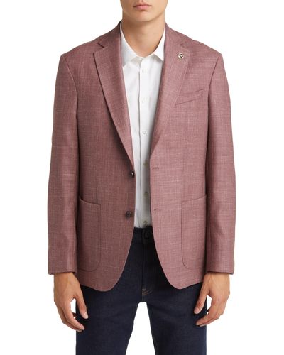 Ted Baker Keith Slim Fit Soft Constructed Wool Blend Sport Coat - Brown