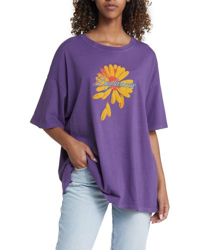 Daydreamer Carry Us Away Oversize Graphic T-shirt - Purple