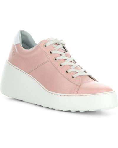 Fly London Delf Platform Wedge Sneaker - Pink