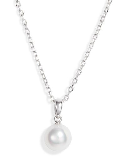 Mikimoto Genuine Pearl Pendant Necklace - Blue