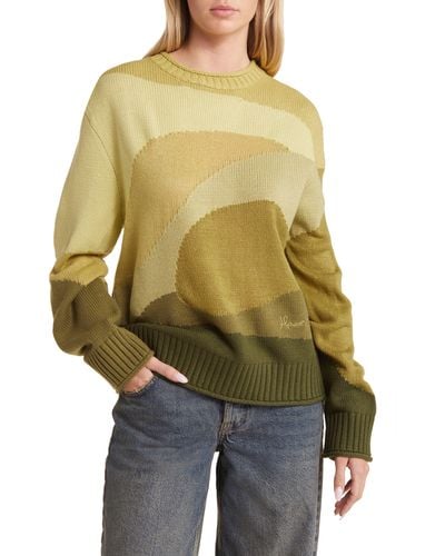 House Of Sunny The Eden Landscape Sweater - Yellow