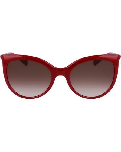 Longchamp Roseau 53mm Gradient Cat Eye Sunglasses - Red