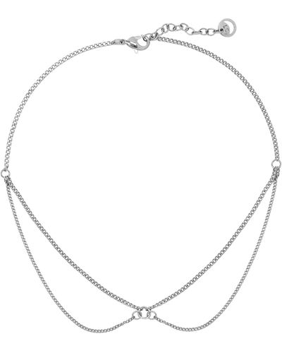 Lili Claspe Flora Layered Anklet - White