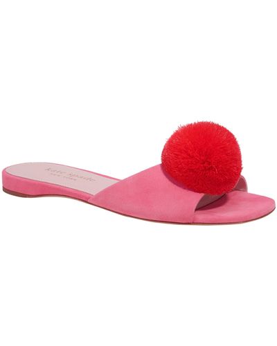 Kate Spade Amour Pom Slide Sandal - Pink