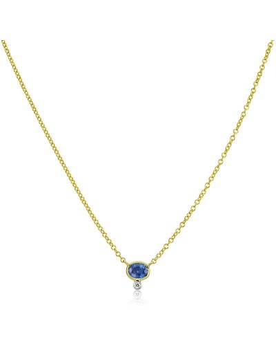 Meira T Sapphire & Diamond Pendant Necklace - Metallic